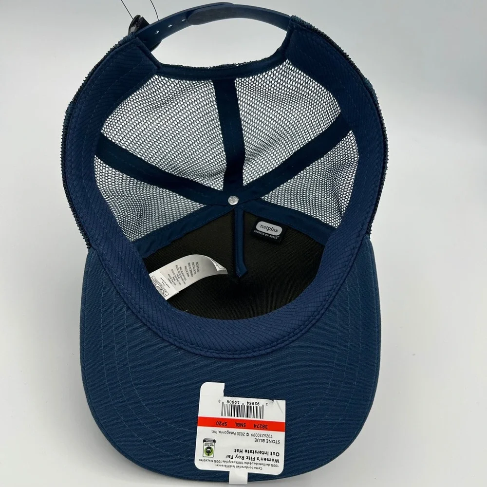 Patagonia Trucker Hat Fitz Roy Far Out Interstate Womens‎ OS Stone Blue Outdoors